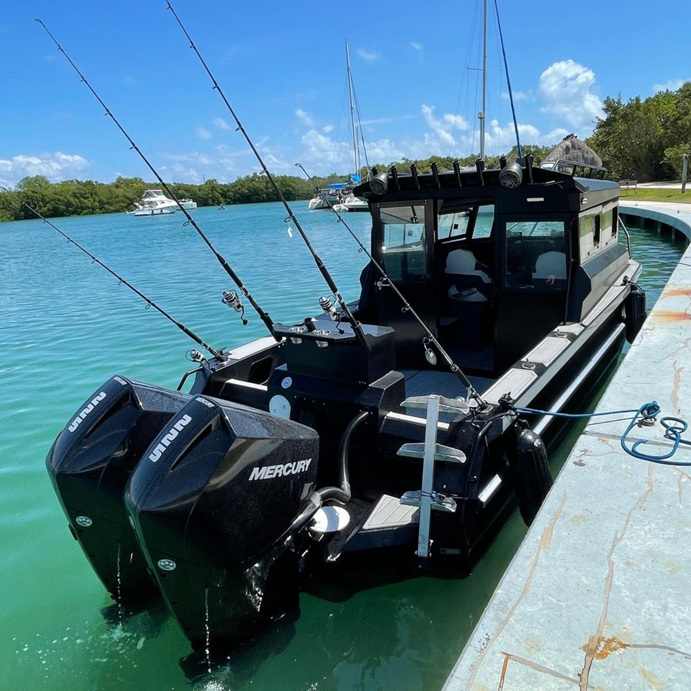 Fishing Boat Trailer - Kapal Pancing Aluminium 18ft dengan Motor