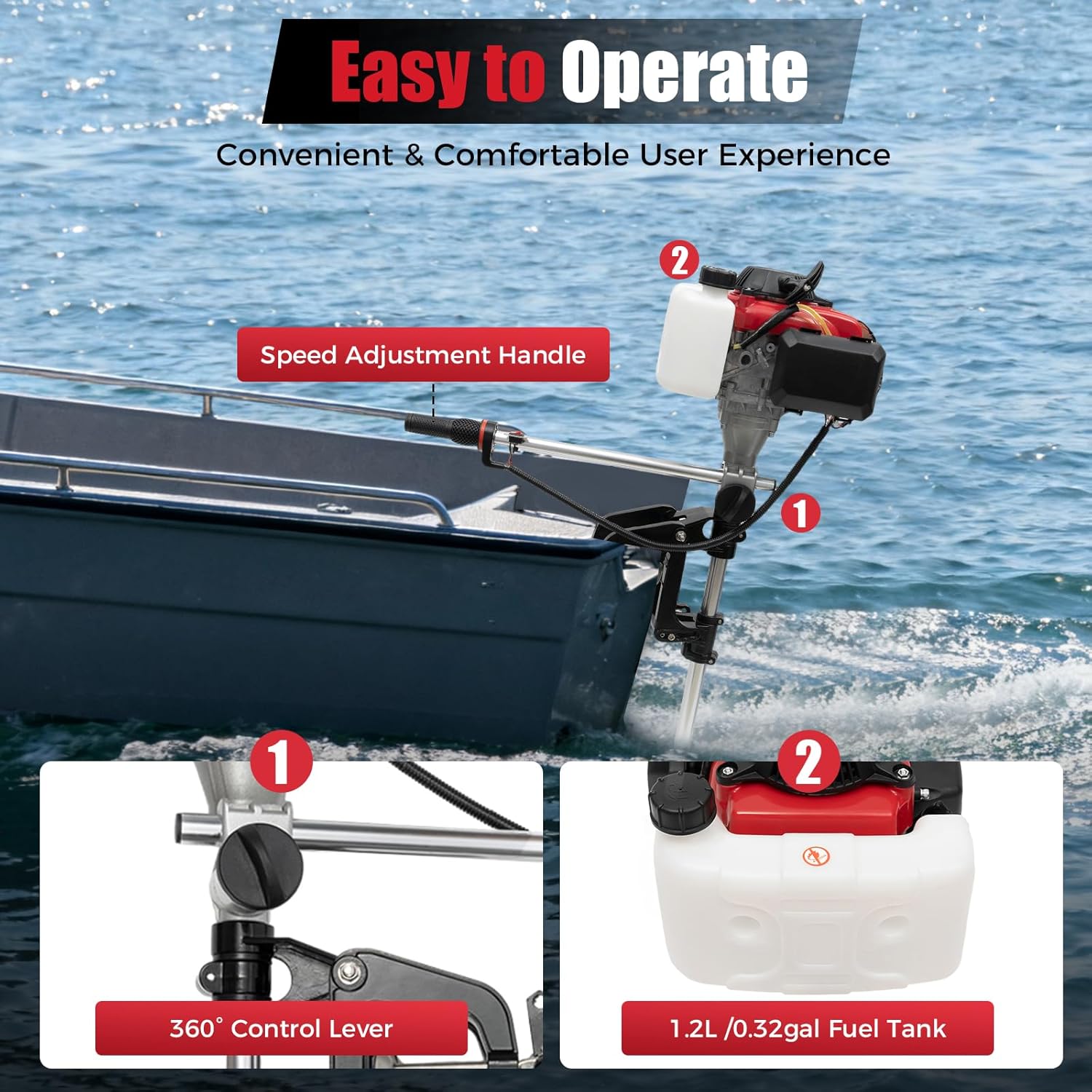 Fishing Boat Outboard Motor - Motor Tempel 4HP, Mesin Kapal Laut