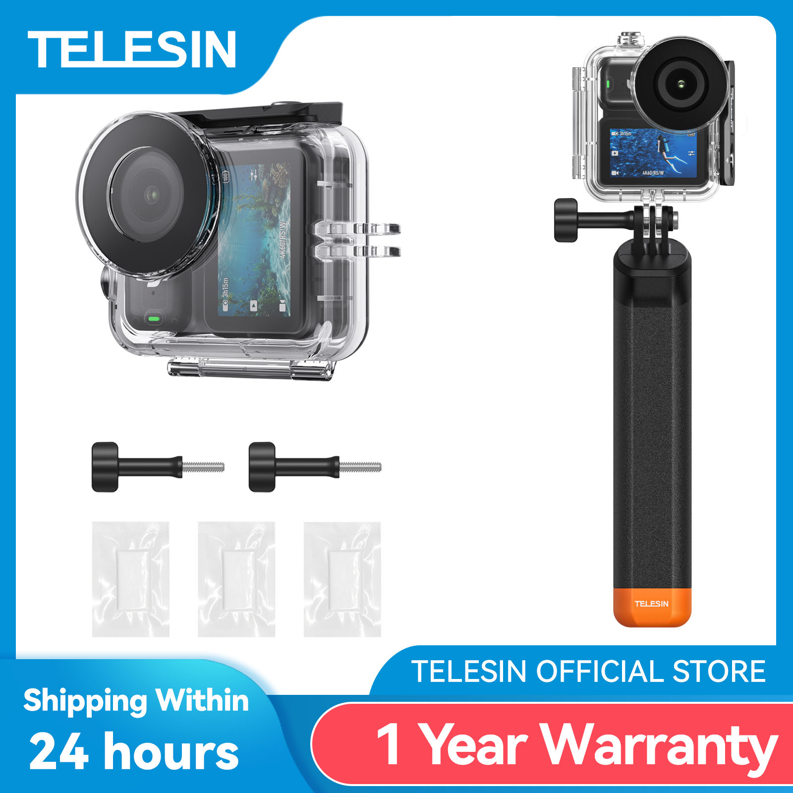 Fishing Boat Cover - TELESIN 60M Casing Tahan Air untuk