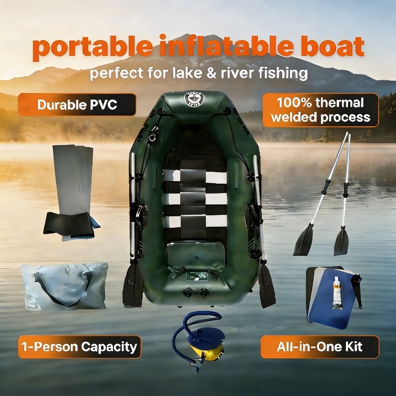 Perahu Kayak Tiup Murah untuk  - Fishing Boat Oar ulasan dan harga